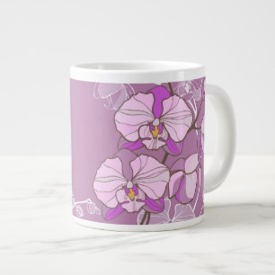 Tasse Géante Motif pourpre d'orchidée
