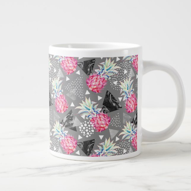 Tasse Géante Motif texturé à ananas géométrique (Droite)