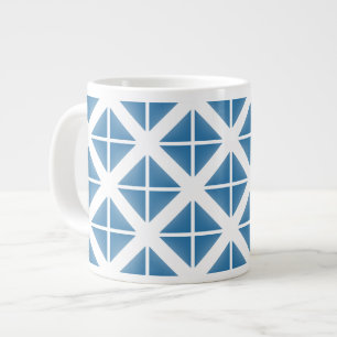 Tasse Géante Motif triangle bleu tendance