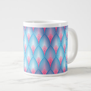 Tasse Géante Motif turquoise et rose de pétale