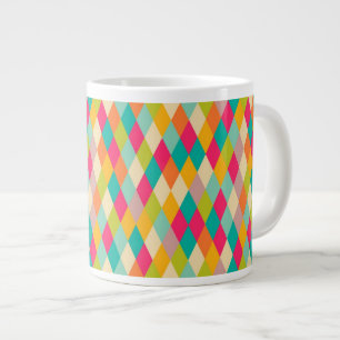 Tasse Géante motif vintage arlequin