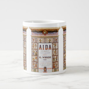 Tasse Géante Musique d'opéra vintage, Aïda égyptienne de Verdi
