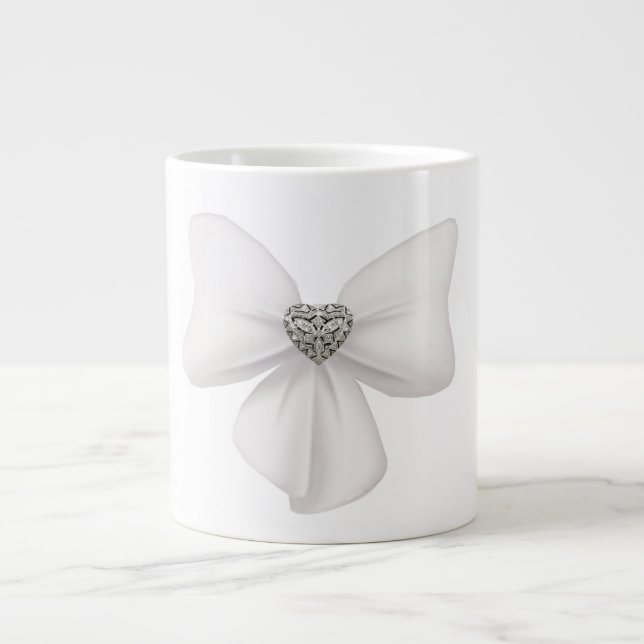 Tasse Géante Musique Jumbo Bow blanc (Devant)