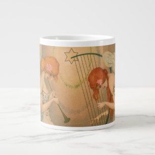 Tasse Géante Musique Vintage Anges Musiciens Victoriens Flûte H