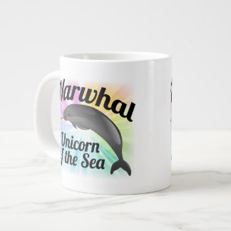 Tasse Géante Narwhal Unicorn de la mer, joli arc-en-ciel