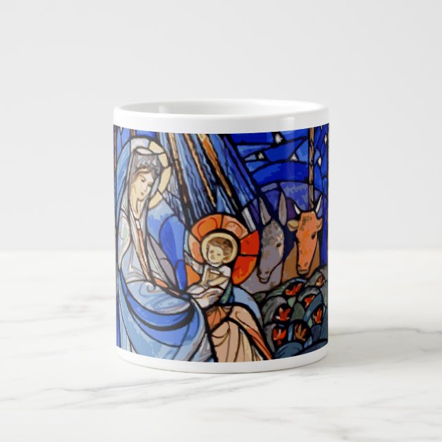 Tasse Géante Nativité du style Verre Trait (Devant)