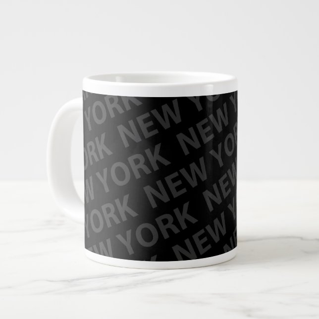 Tasse Géante New York Motif gris foncé (Devant gauche)