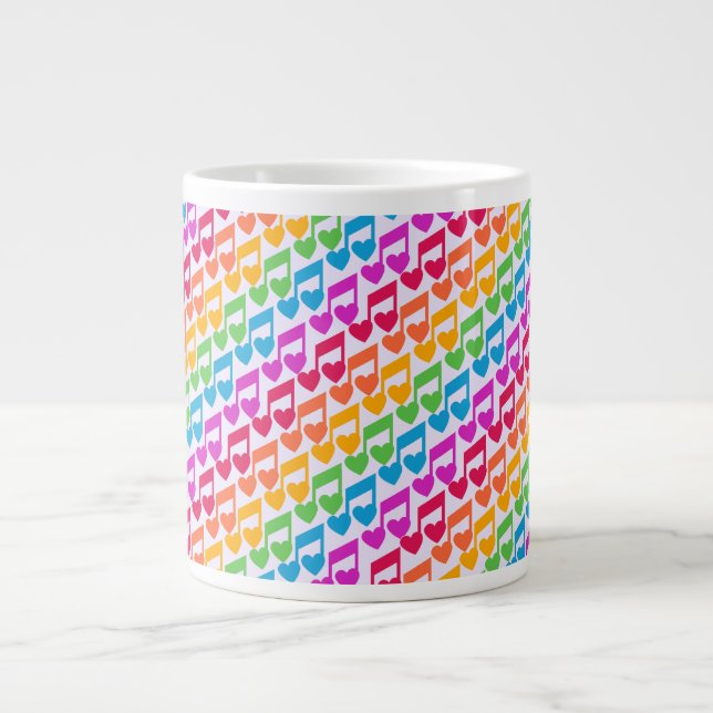 Tasse Géante Nouvelles notes arc-en-ciel incroyables (Devant)