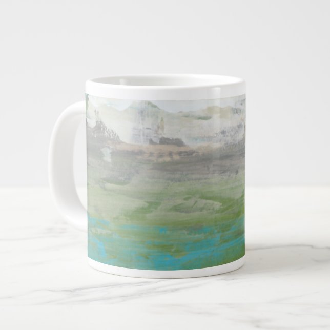 Tasse Géante Nuages Blancs Surplombant Un Beau Paysage (Devant gauche)