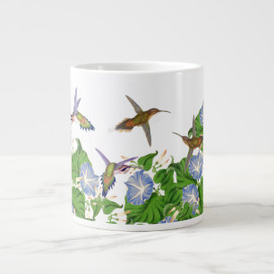 Tasse Géante Oiseaux de colibri, fleurs de la bouge de jumbo fl