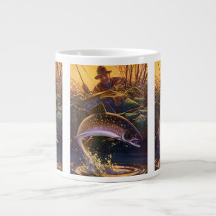 Tasse Géante Omble de fontaine pêcheur de poisson, pêche sporti