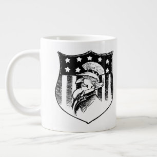 Tasse Géante Oncle patriotique vintage Sam et drapeau américain