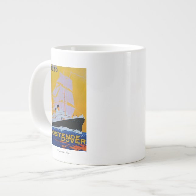 Tasse Géante Ostende Dover PosterEurope Vintage (Devant gauche)
