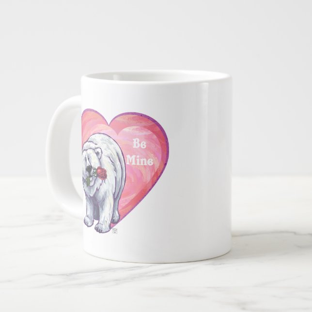 Tasse Géante Ours polaire Saint Valentin (Devant gauche)