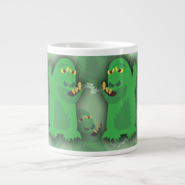 Tasse Géante Pals super de monstre vert (Devant)