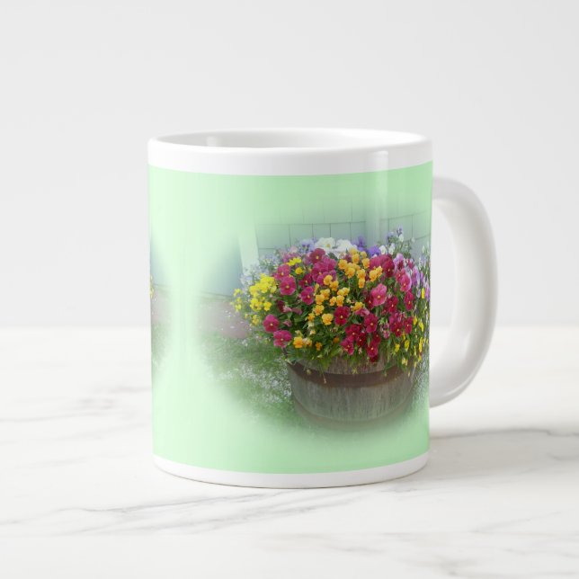 Tasse Géante Panier de fleurs (Devant droit)