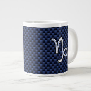 Tasse Géante Panneau Capricorne Marine Style Fibre de Carbone B