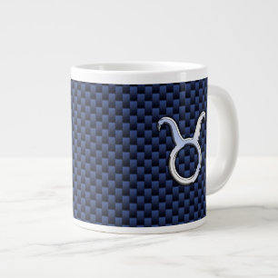 Tasse Géante Panneau de signalisation Zodiac Taurus Marine Blue