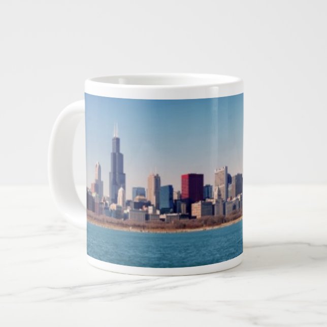 Tasse Géante Panorama de l'horizon de Chicago (Devant gauche)