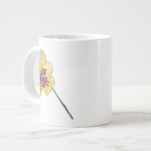 Tasse Géante Pansy jaune (Devant gauche)