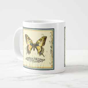 Tasse Géante Papillon décoratif avec Fleur sauvage