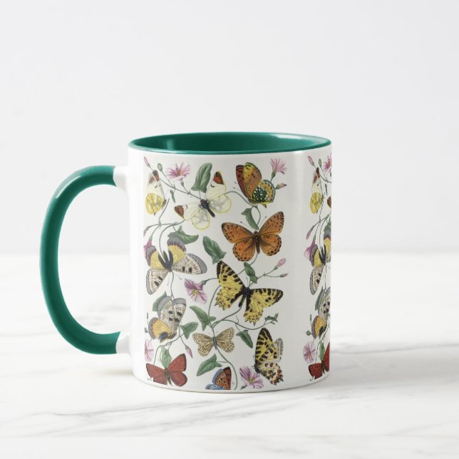 Tasse géante papillon & moth vintage (Gauche)