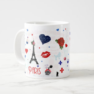 Tasse Géante Paris motif avec la Tour Eiffel