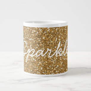 Tasse Géante Parties scintillant Gold Glam Faux