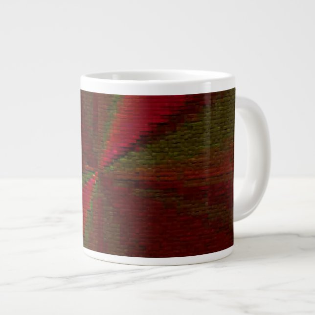 Tasse Géante Patchwork de dégradé circulaire rouge à vert (Devant droit)