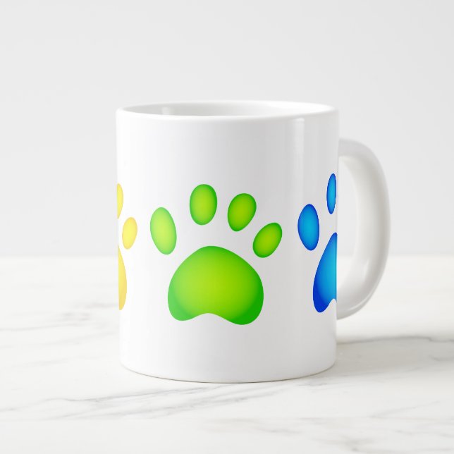 Tasse Géante Pattes colorées (Devant droit)