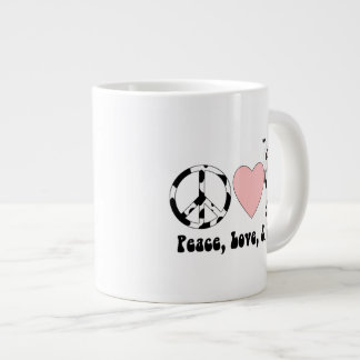 Tasse Géante Peace Love and Cows Tee - shirts et cadeaux
