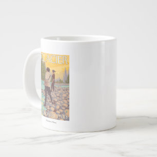 Tasse Géante Pêche à la mouche - Parc national des Glaciers, 