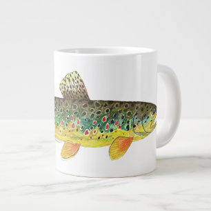 Tasse Géante Pêche de truite de Brown