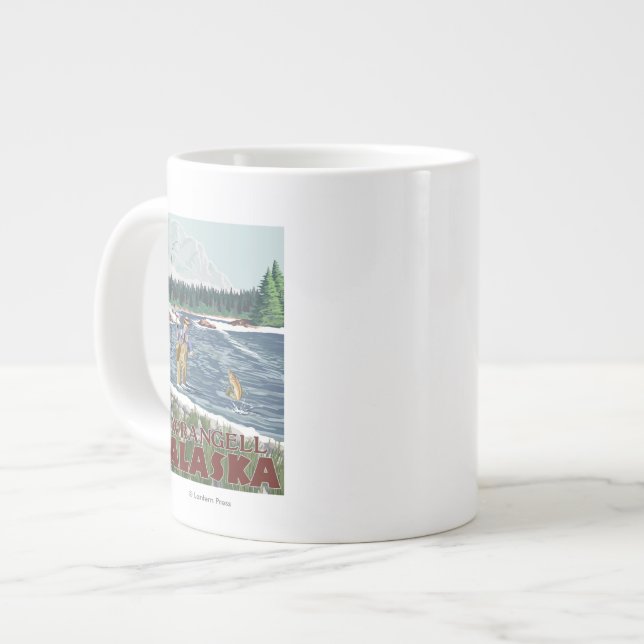 Tasse Géante Pêcheur de vol - Wrangell, Alaska (Devant gauche)