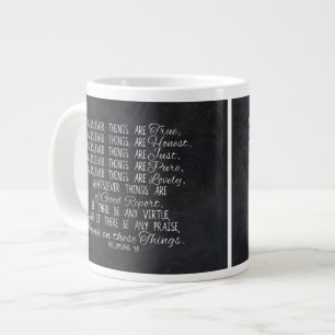 Tasse Géante Pensez à ces choses Écriture de la Bible chrétienn