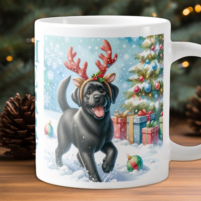 Tasse Géante Petit Chien labrador Retriever Noël (Créateur téléchargé)
