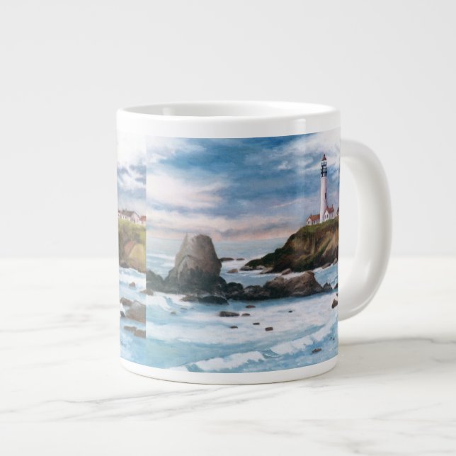 Tasse Géante Phare de point de pigeon (Devant droit)