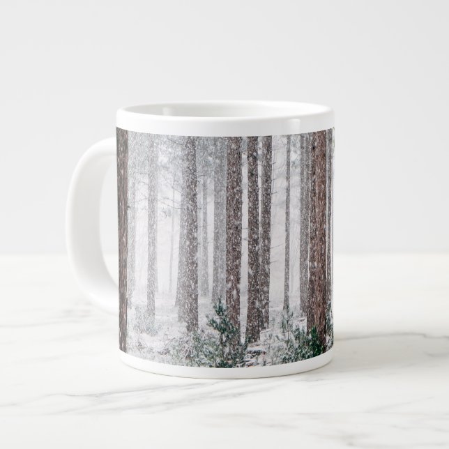 Tasse Géante Pins neigeux (Devant gauche)