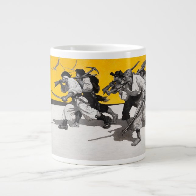 Tasse Géante Pirates recherchant le trésor enterré (Devant)