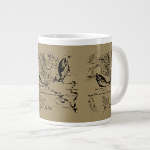 Tasse Géante Pisces Constellation Hevelius 1690 sur Taupe