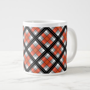 Tasse Géante Plaid noir et orange