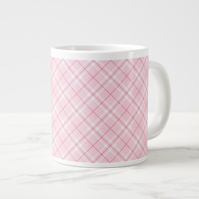 Tasse Géante Plaid rose-clair (Devant droit)