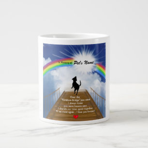 Tasse Géante Poème commémoratif de Rainbow Bridge pour les chie