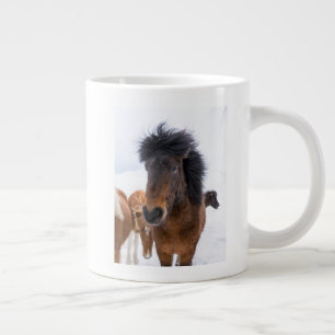 Tasse Géante Portrait amusant de cheval islandais