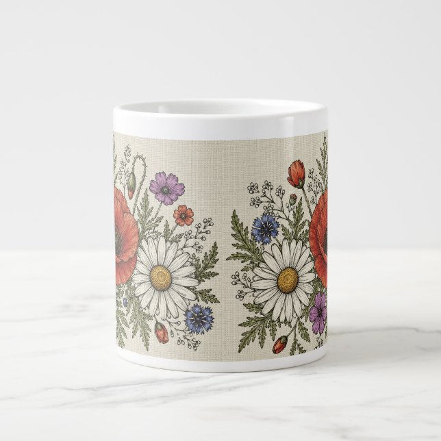 Tasse géante Prairie fleurie Groovy (Devant)