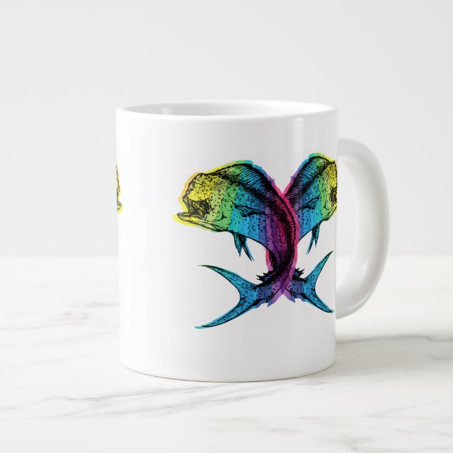 Tasse Géante Rainbow Mahi Mahi (Devant droit)