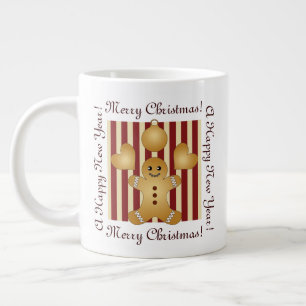 Tasse Géante Red Strite mignonne pain d'épices homme Noël