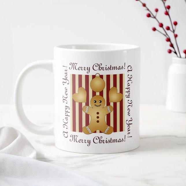 Tasse Géante Red Strite mignonne pain d'épices homme Noël (Créateur téléchargé)