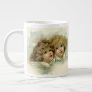 Tasse Géante Religion Vintage, Anges Victoriennes dans les Nuag