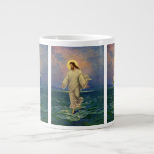 Tasse Géante Religion vintage, Jésus Christ marche sur l'eau